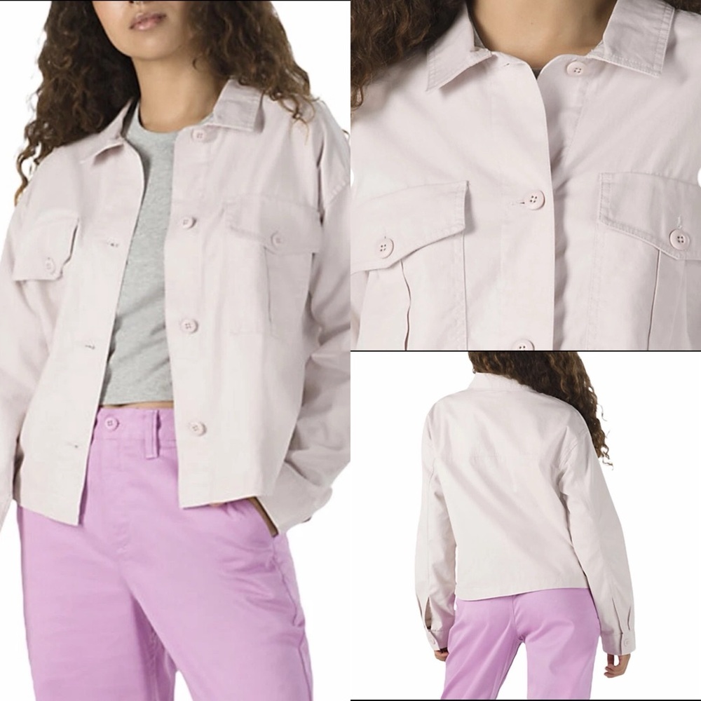🌸 Vans Mixed Up Shacke Button-Up Jacket – Faded Rose (Color Code 139) Size M